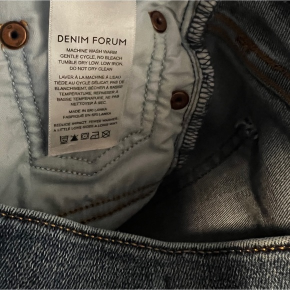 THE DENIM FORUM MID RISE SKINNY CROP JEANS MEDIUM BLUE WASH FROM ARITZIA WOMENS - Picture 9 of 14